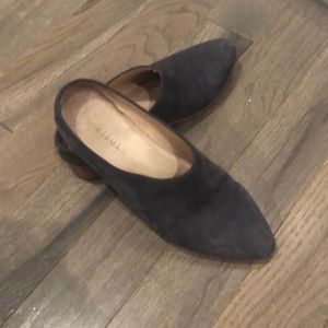 Nisolo Limited Edition Blue Suede Sofia Slip Ons